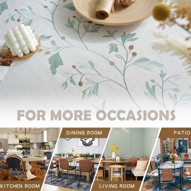 Thumbnail 5 de Pahajim Tablecloths Rectangular Cotton Linen 55 x 118 in