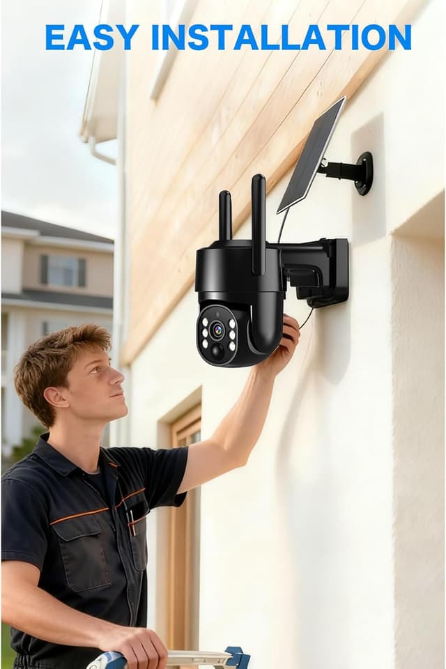 Detalle 2 de Wireless Solar Security Camera (5G/2.4G) with 2-Way Talk, Color Night Vision & Human Detection