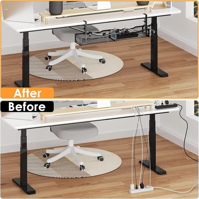 Thumbnail 5 de Tivddikun 64 cm under-desk cable organiser for standing desk