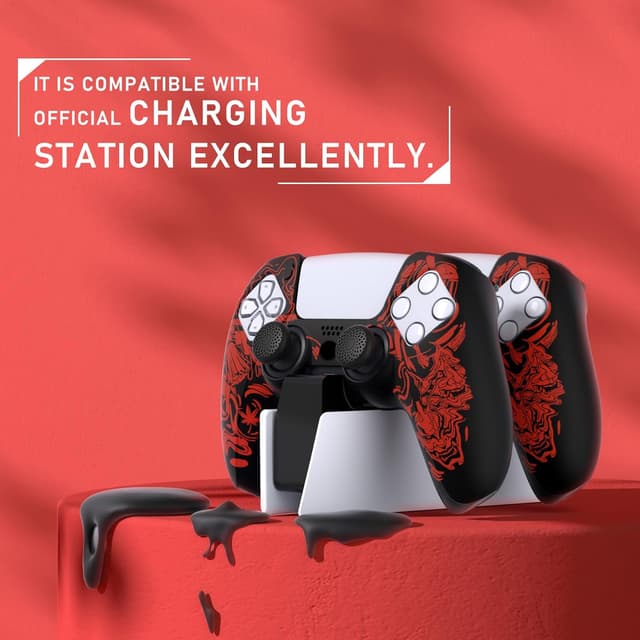 Detalle 2 de playvital Pure Series PS5 controller grip cover, 6 grips