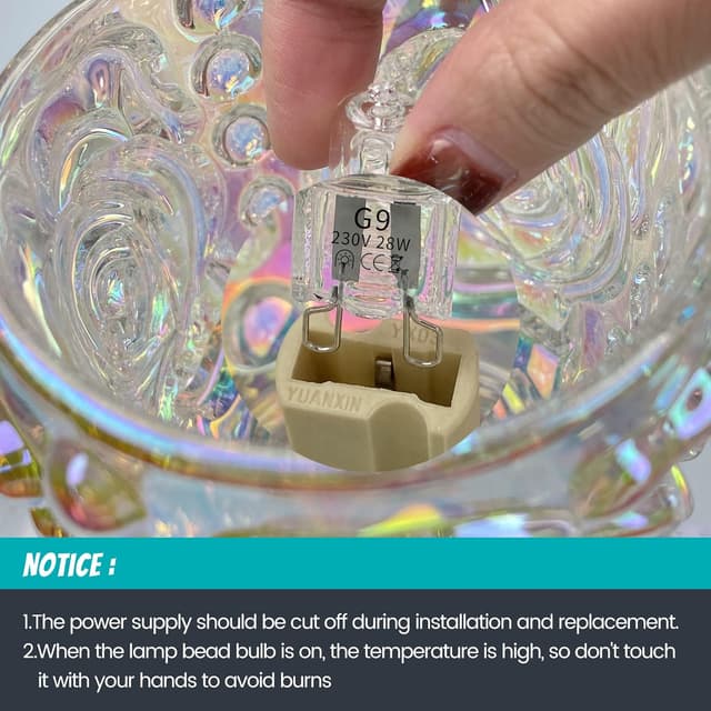 Thumbnail 2 de 10 Pack Wax Burner G9 Halogen Bulbs 28W 220-240V 3500K