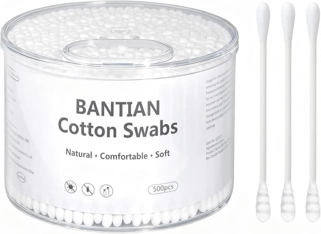 Detalle de Bastoncillos de algodón biodegradables 500 uds