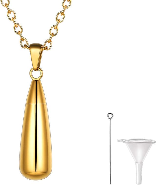 Detalle de Richsteel Memorial Halskette mit Tropfen-Anhänger aus 316L-Edelstahl