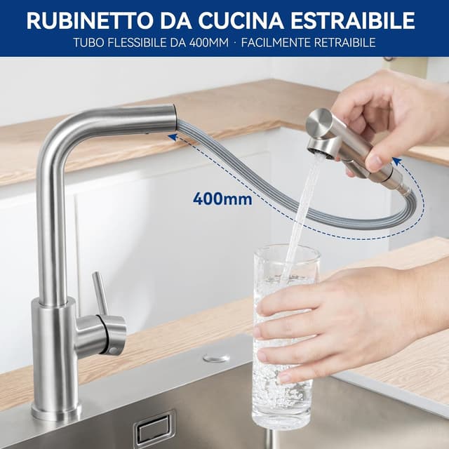 Thumbnail 2 de Rubinetto cucina con doccetta estraibile 360°