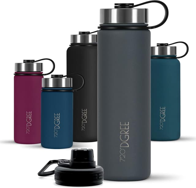 Detalle de 720°DGREE noLimit Borraccia termica doppia parete in acciaio inox (410–1200 ml) con tappo sportivo