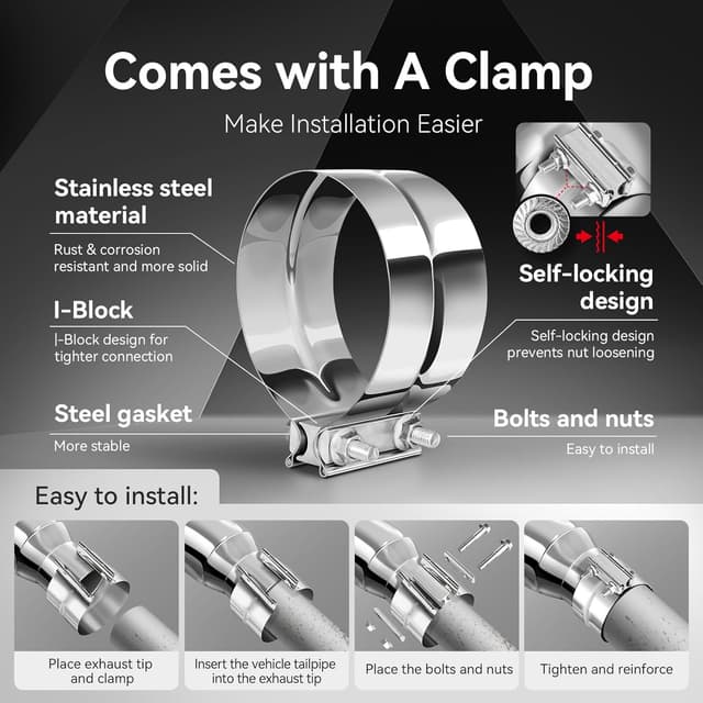 Thumbnail 3 de HILMITILE Exhaust Tip 4 Inch Inlet