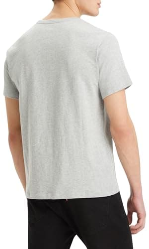 Detalle 2 de Levi's SS Original Housemark tee en Mid Tone Grey Heather, camiseta casual para hombre (XL)