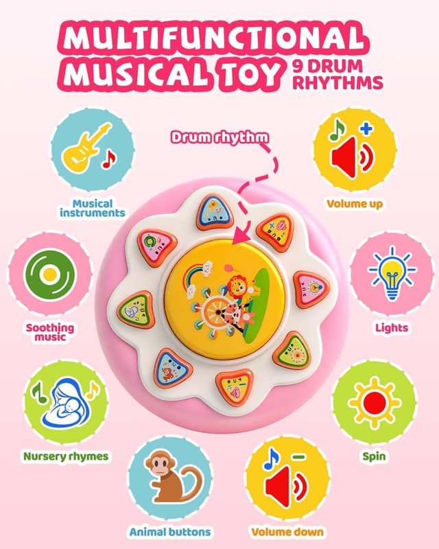 Detalle 2 de Baby Musical Toys Light Up Musical Sensory Toy for 6–12 Months