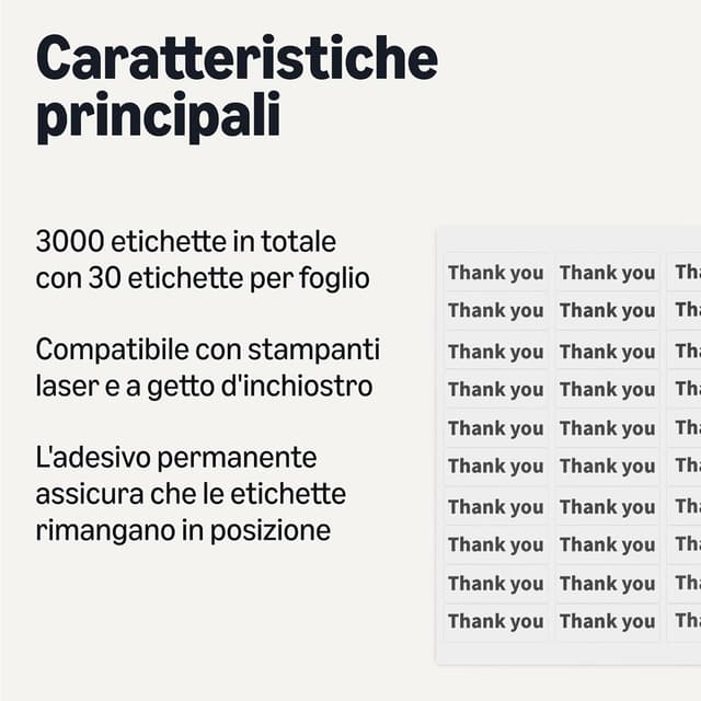 Detalle 2 de Amazon Basics Etichette 2,5 x 6,7 cm