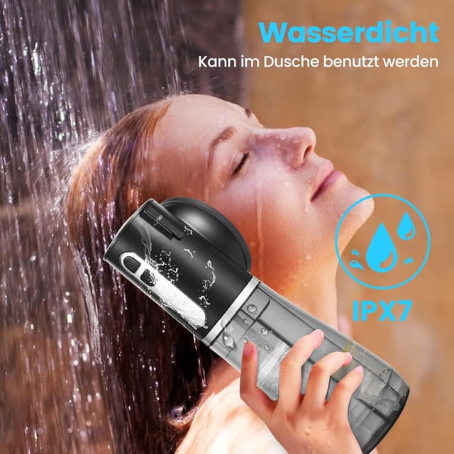 Detalle de Scian Elektrischer Ohrenreiniger mit integriertem Doppeltank, 4 Druckstufen und 6 Ohr-Tipps (IPX7) – Ohrenschmalz Entferner