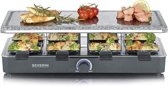 Imagen de SEVERIN Raclette RG 2372 con piedra natural y 8 sartenes en OfertitasTOP