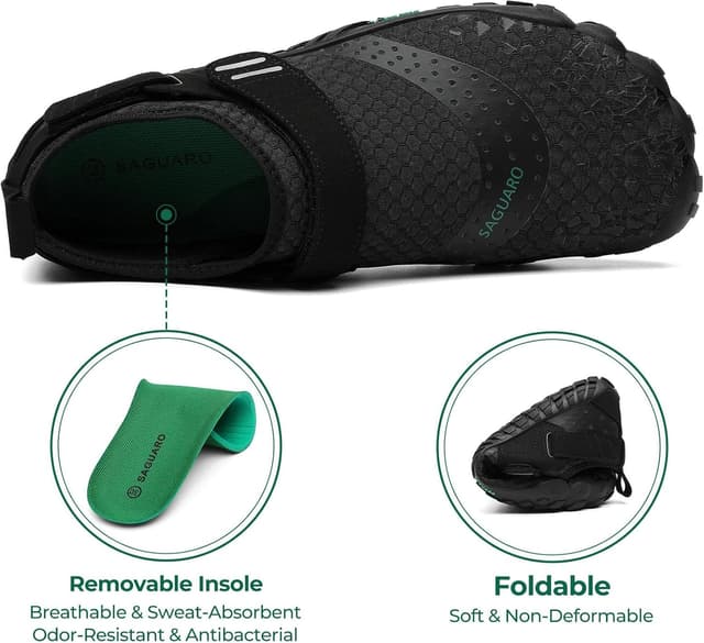 Detalle de SAGUARO Barfußschuhe (Herren & Damen) mit breiter Zehenbox und Zero-Drop Sohle, Gr. 35–48 EU