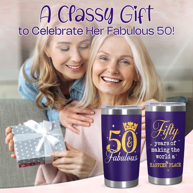 Thumbnail 1 de ARVEXO 20oz Insulated Tumbler for 50th 🎉