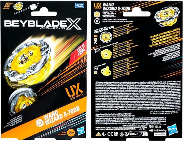 Thumbnail 6 de Beyblade X Kit Inicial Wand Wizard 5-70DB UX con Top y Lanzador