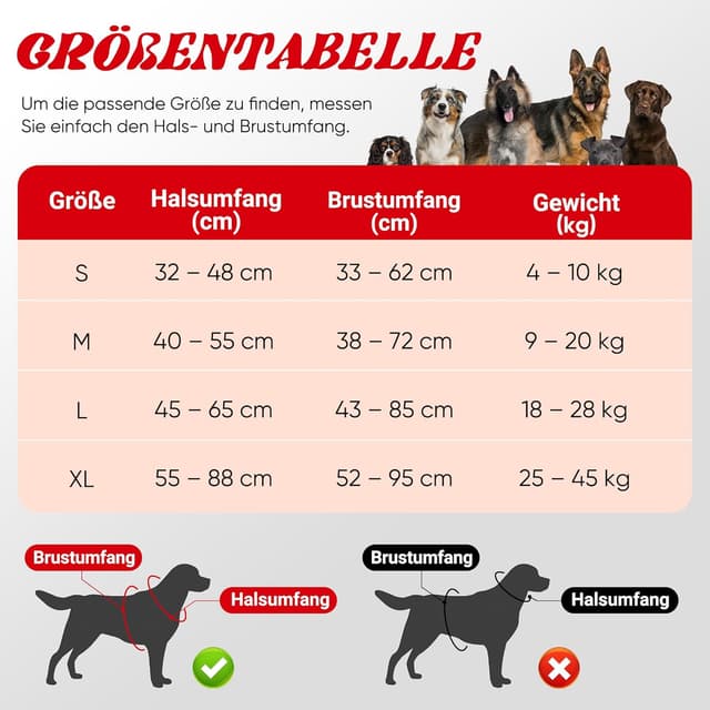 Detalle de Funfox Anti-Zug Hundegeschirr für mittelgroße Hunde – verstellbar, mit Griff & Reflektorstreifen