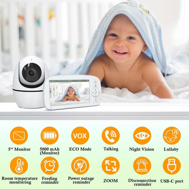 Thumbnail 4 de LEMFO Baby Monitor 5.0" IPS, 30h battery