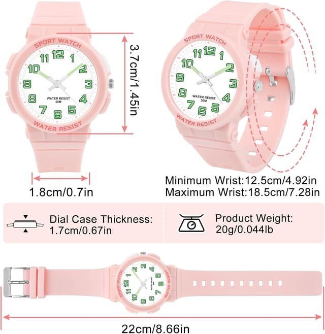 Thumbnail 5 de Kinderuhr mit Licht 50 m wasserdicht