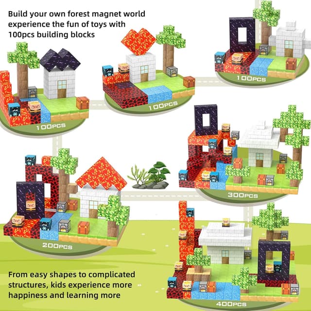 Detalle 1 de MAGFORMERS 100pcs - Bloques Magnéticos Creativos para Niños 🧩