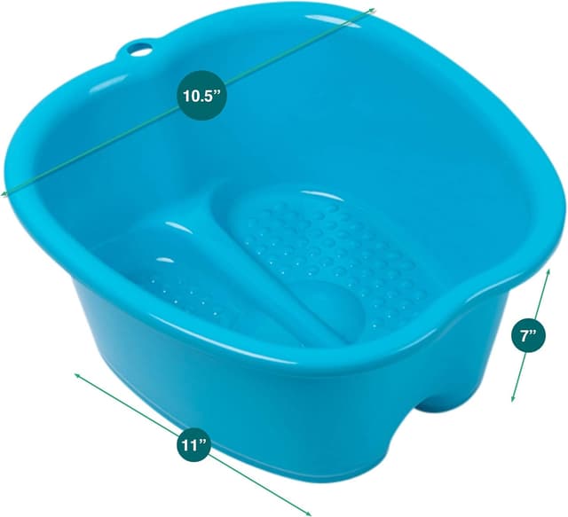 Thumbnail 6 de AllSett Health Foot Soaking Bath Basin (Large, Blue) for Home Spa Pedicures