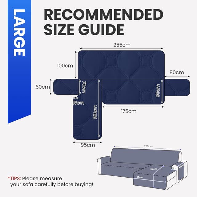 Detalle de Ystyle copridivano impermeabile L 255 cm