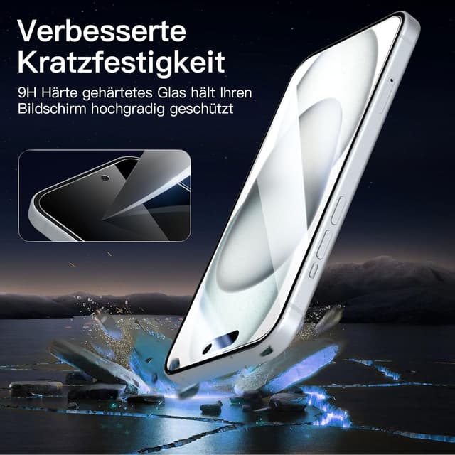 Detalle 2 de NEW'C Sichtschutzfolie 9H für iPhone 16