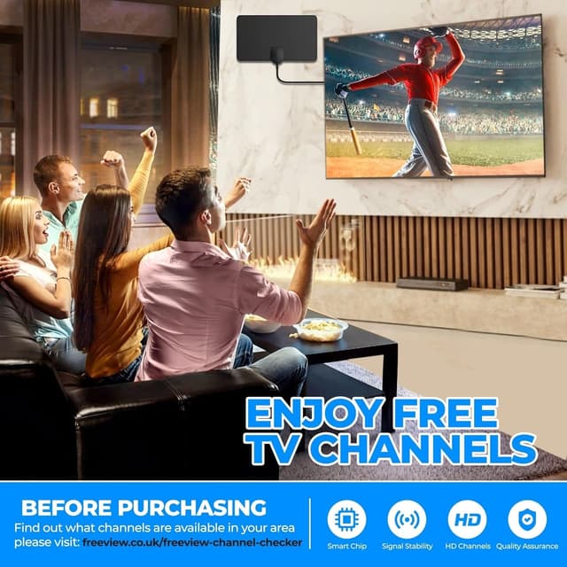 Thumbnail 4 de GLOBAL TECH TV Aerial 13 ft cable indoor antenna