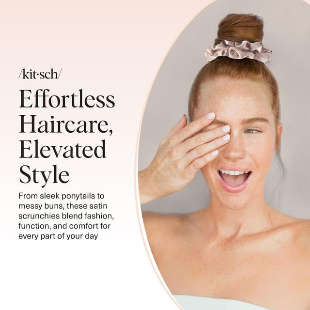 Thumbnail 6 de Elastici in raso Kitsch per capelli, 5 pezzi