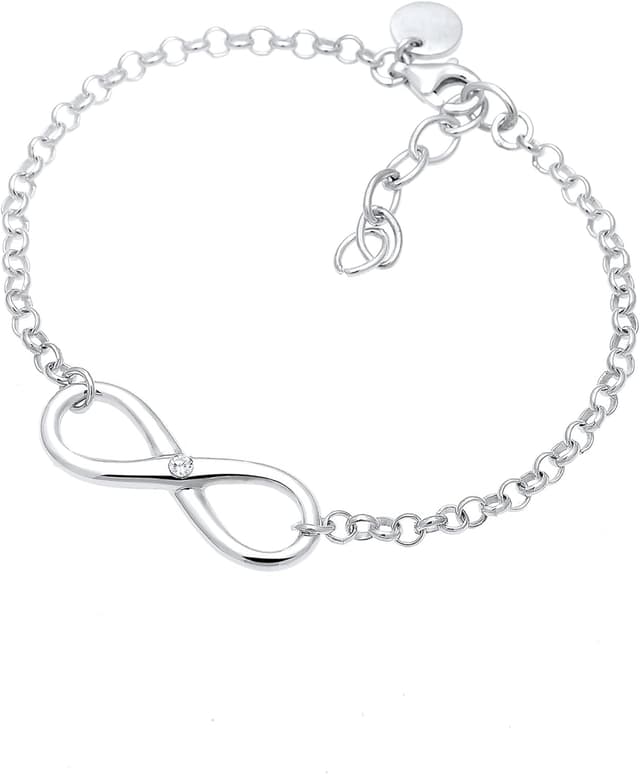 Detalle 2 de Elli Infinity Armband 925 Silber mit Zirkonia