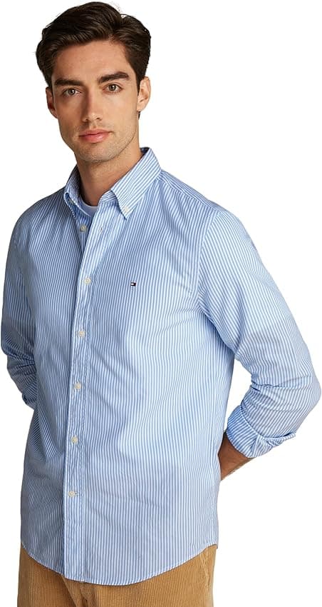 Imagen de Tommy Hilfiger Camisa Hombre Flex Poplin Regular Fit 👔 en OfertitasTOP