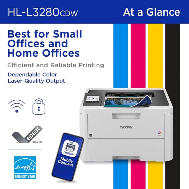 Thumbnail 1 de Brother HLL3280CDW Wireless Color Laser Printer