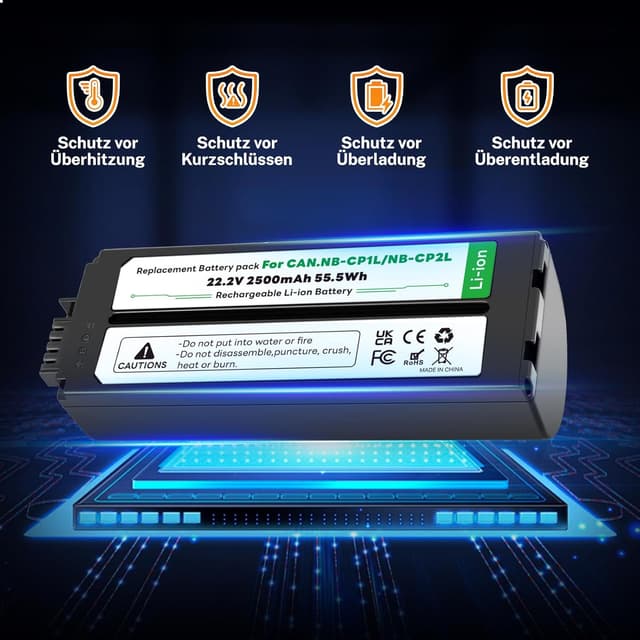 Thumbnail 3 de OHZHAO NB-CP2L Akku 2500mAh für Canon Selphy