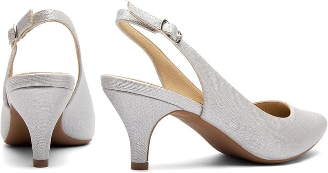 Detalle 2 de Greatonu slingback da donna con tacco medio (circa 6,3 cm) e punta