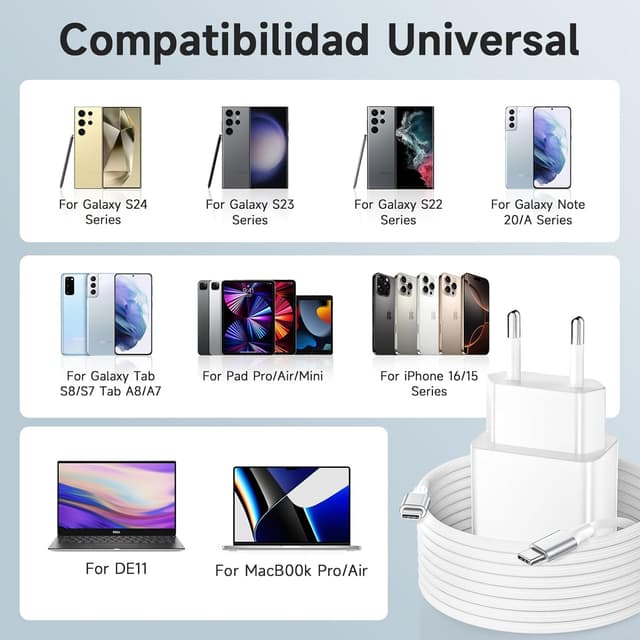 Thumbnail 6 de HYDOOD Cargador USB C 45W Galaxy e iPhone