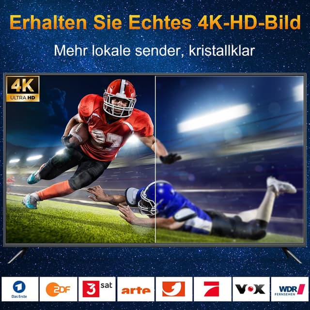 Detalle de DVBT2 Zimmerantenne mit integriertem Verstärker, 360° Allroundempfang und Magnetfuß (für TV mit DVB-T2/DVB-T Decoder)