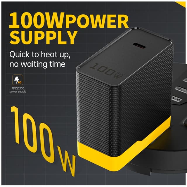 Detalle de FNIRSI HS-02B kit di saldatura portatile da 100 W (100–450 °C) con penna digitale