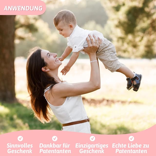 Thumbnail 6 de Obrjoyfly Patentante Armband (handgefertigt) mit verstellbarem Verschluss, für 18–30 cm