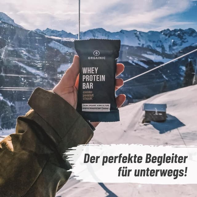 Detalle de ORGAINIC Bio Protein Riegel Kakao & Peanut (12 x 50 g) – zertifiziert, ohne Süßungsmittel