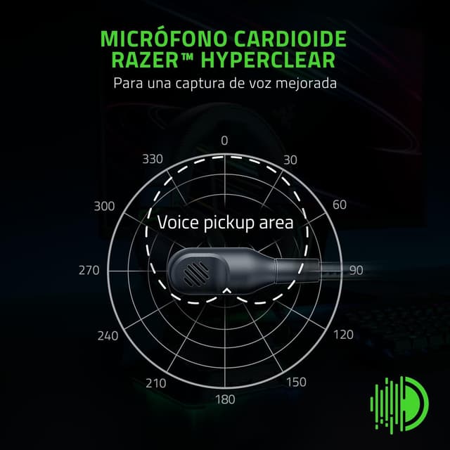 Detalle de Razer BlackShark V2 X 🎮 - Auriculares Gaming con Cable