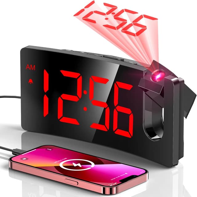 Thumbnail 6 de GOLOZA Projection Alarm Clock 180° projector