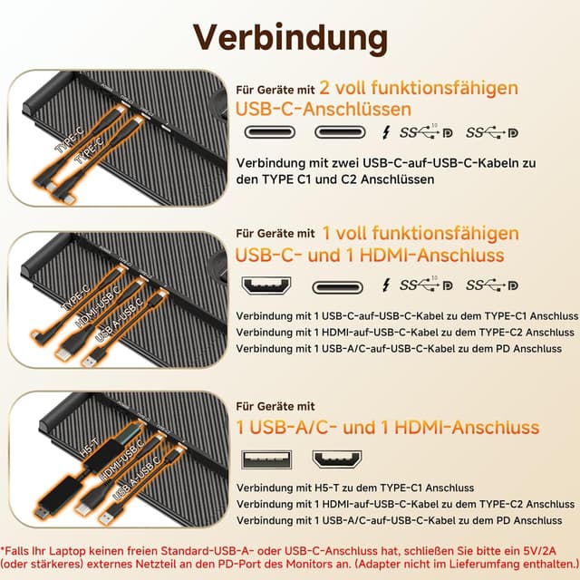 Thumbnail 4 de Newwin Laptop Bildschirmerweiterung 14 Zoll