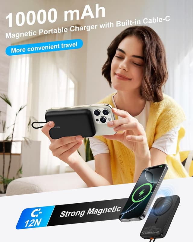 Detalle 2 de AsperX MagSafe Power Bank 10000mAh portable charger