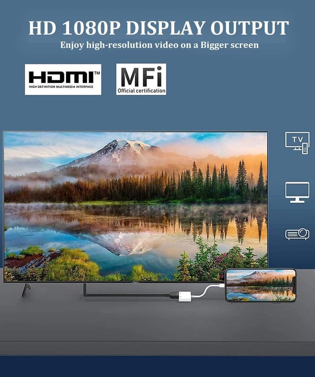 Thumbnail 5 de Apple MFi Certified Lightning to HDMI Adapter 1080P
