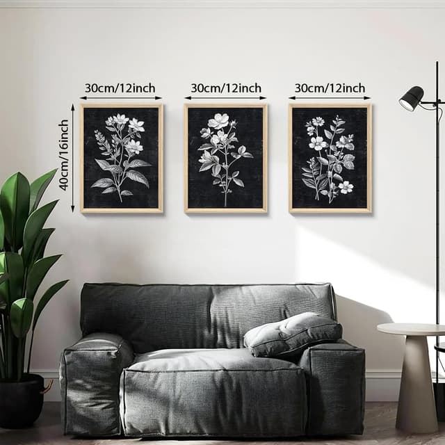 Detalle 2 de FajerminArt 3Pcs Boho Leinwandbilder 30x40 cm