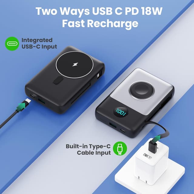 Thumbnail 5 de QTshine Power Bank 10800mAh MagSafe portátil