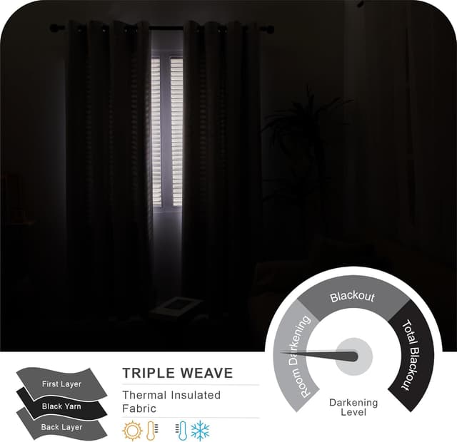 Thumbnail 2 de Deconovo 140×180CM rideaux occultants bleu marine