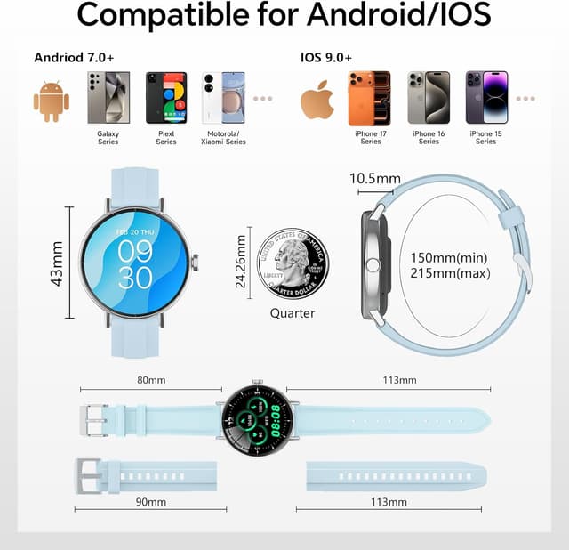 Thumbnail 6 de Smart watch for iPhone 1.27" HD