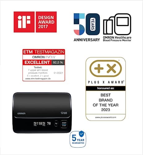 Thumbnail 8 de OMRON EVOLV Tensiómetro inalámbrico Bluetooth con gratis 6 meses