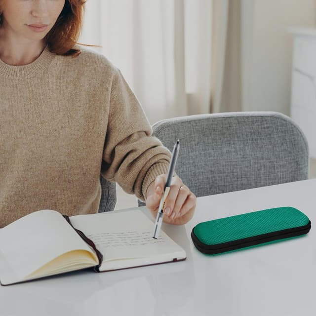 Thumbnail 6 de FINPAC Federmäppchen aus Hart-EVA (Dunkelgrün, klein) – stoßfeste Stiftetasche mit sicherem Reißverschluss