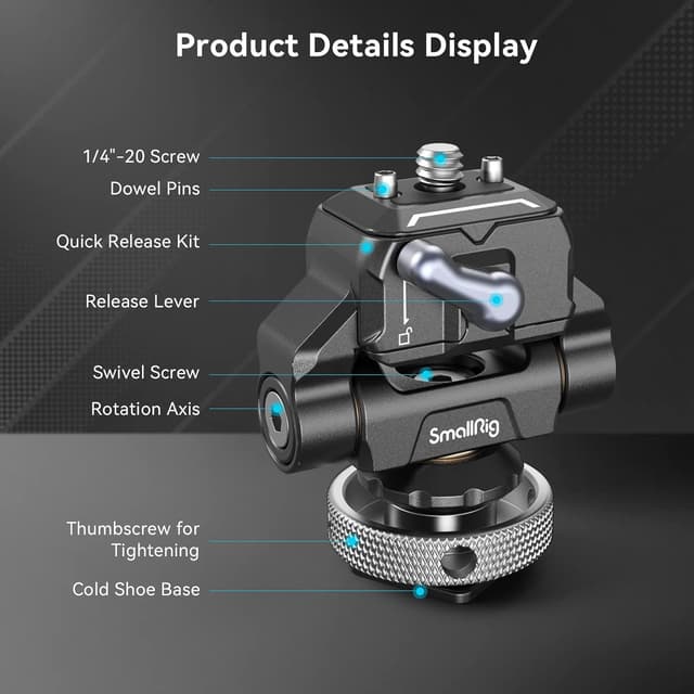 Detalle 2 de SMALLRIG 3514C Monitorhalterung 7"