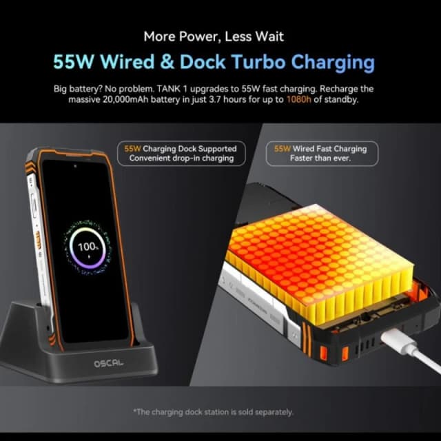 Thumbnail 1 de OSCAL TANK 1 12 GB RAM, 256 GB, 20.000 mAh 📱